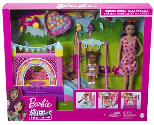 [MTHHB67] Barbie Muñeca Skipper Niñera Bounce House 3a+