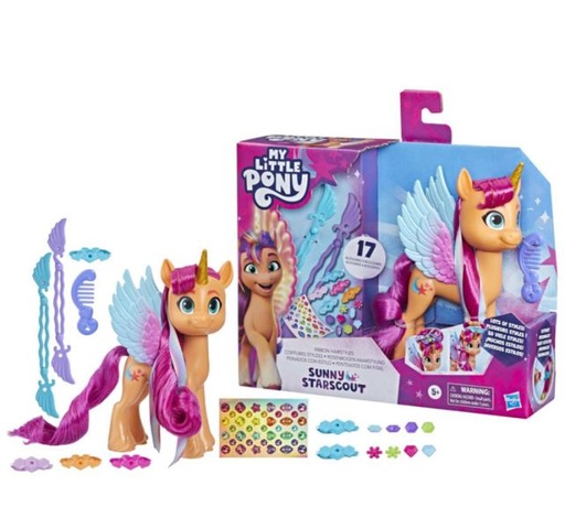[HBF3873] My Little Pony Sunny Starscout Peinado Mágicos 17 accesorios 5a+