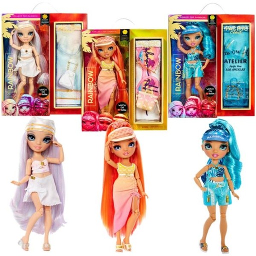 [MG580041] L.O.L Rainbow High Pacific Coast Fashion / Surtido de 3 (Se venden por Separado) 3a+