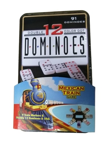 [NN121912T] Juego de Dominó Doble 12 Caja Metálica