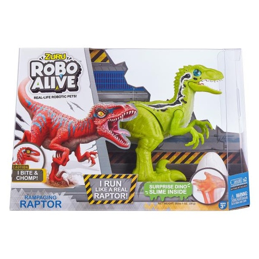 [ZU25289] RoboAlive Dinosaurio Raptor con Sorpresa Slime