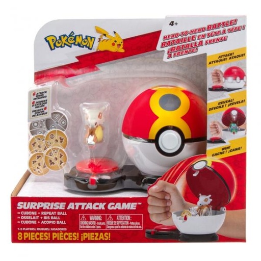 [JZPKW2724] Pokémon Juego Ataque Sorpresa Pokébola y Figura 4a+ Surtido de 2 (Se venden por Separado)
