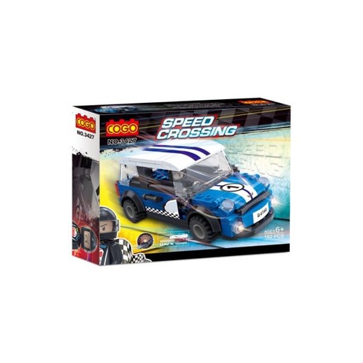 [CO3427] Carro Speed Crossing Azul 182pzs 6a+