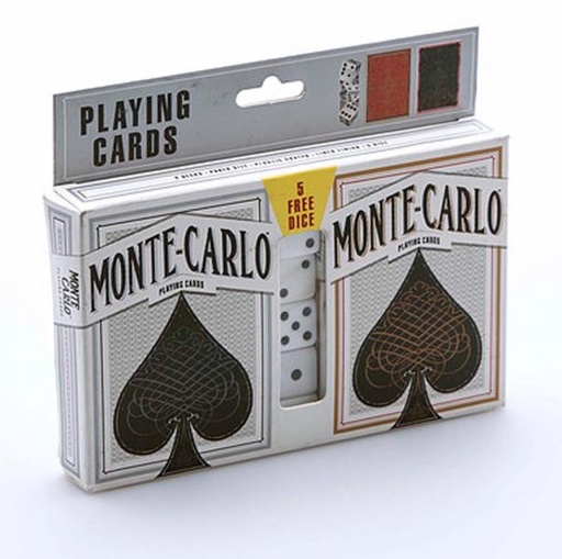 [PP126] Baraja MonteCarlo Set de 2 Con 5 Dados