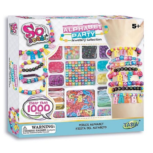 [TA08236] Crea Pulseras con Abaloríos del Alfabeto 1000pzs 5a+