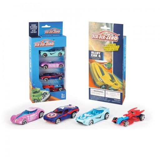 [WW8616] Carros Six-Six-Zero Set de 4 3a+ (440585)