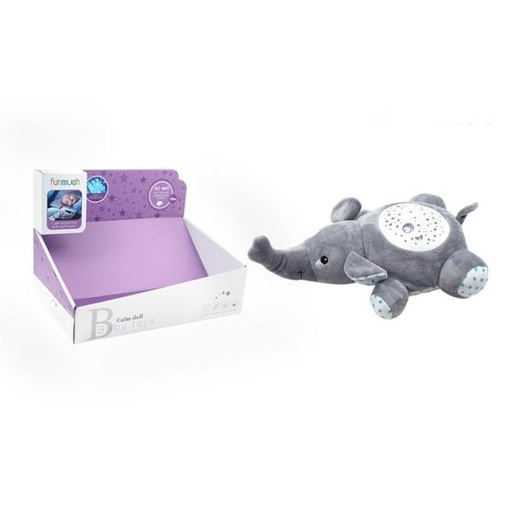 [WWFM6668] Peluche Elefante Relajante para Bebé Con Luz Y Sonidos 0M+(442503)
