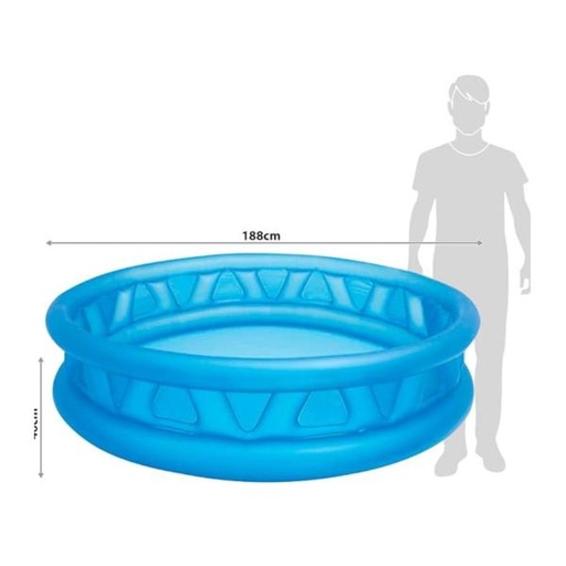 [INT58431] Piscina Inflable Azul de 2 Anillos Tamaño: 188x46cm 3a+