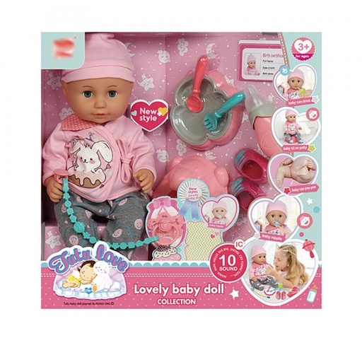 [WW8630] Bebé Lovely Tutu Love con Accesorios 10Sonidos 3a+(440608)