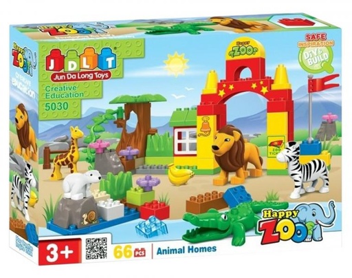 [WW5030] Zoológico con Bloques de Construcción 66pzs 3a+ (440349)