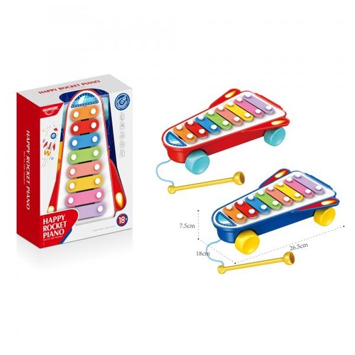[WWHE8034] Piano Xilofono Cohete 18m+