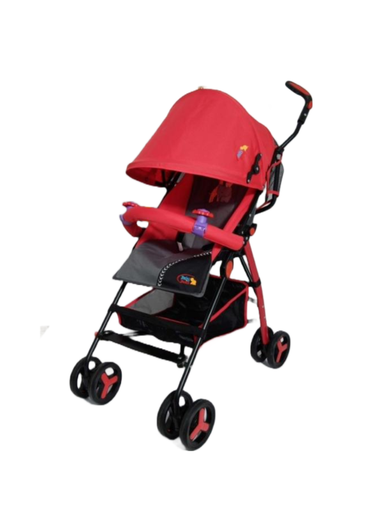 [FDAH130RG] Baby Basics Coche Sombrilla para Bebé Rojo Con Gris Estampado de Animales (439145)