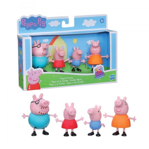 [HBF2171] Figuras Peppa Pig y su Familia Set/4 3a+