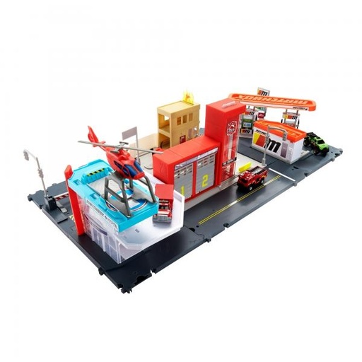[MTGVY82] Matchbox Action Drivers Estación de Emergencia Estación de Bomberos 3a+