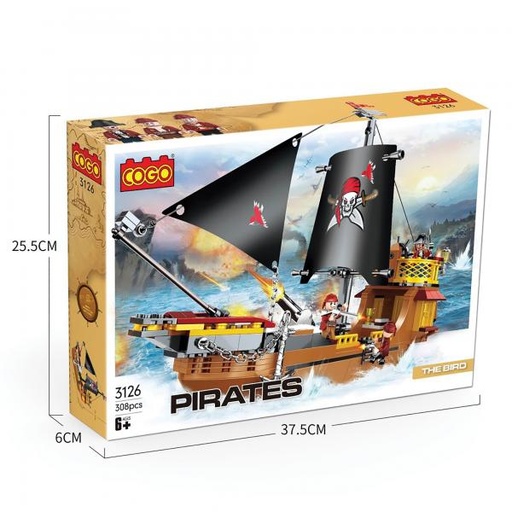 [CO3126] Barco Pirata The Bird 308pzs 6a+