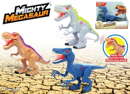 [DN16900] Dinosaurio Rugido Feroz Luz y Sonidos Surtido de 3 ( Se venden por separado ) 3a+