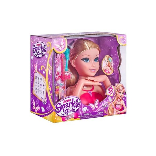 [ZU10097] Cabeza de Princesa para Aprender Hacer Peinados 14pzs 3a+