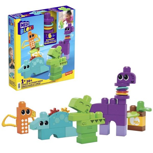 [MTHKN43] Fisher Price /  Mega Bloks Dinosaurios Diversión a Bocados 1a+
