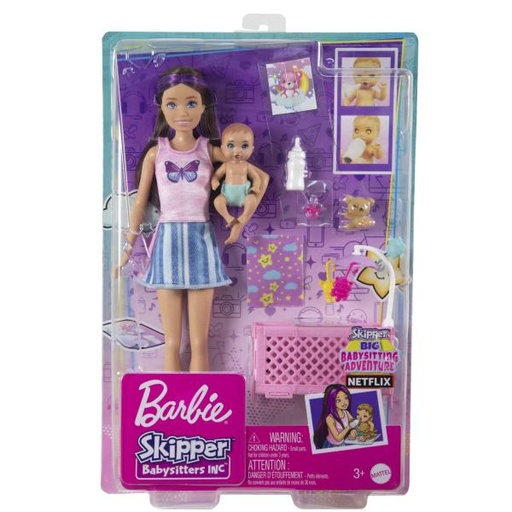 [MTHJY33] Muñecas Barbie Skipper Baby Sister Inc 3a+