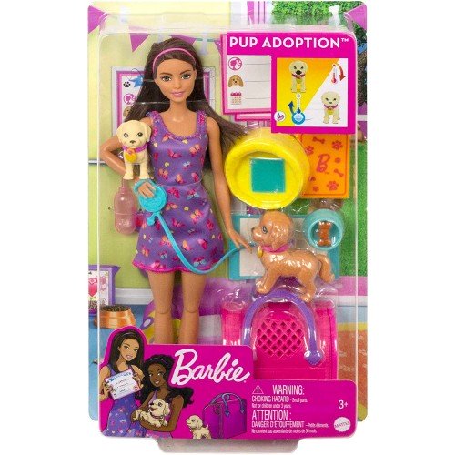 [MTHKD86] Muñeca Barbie Adopcíon de Cachorros 3a+