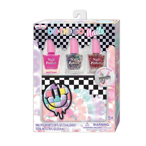 [HF021CV] Set de 3 Esmaltes Perfumados a Base de Agua C/ Bolsa de Viaje  5a+