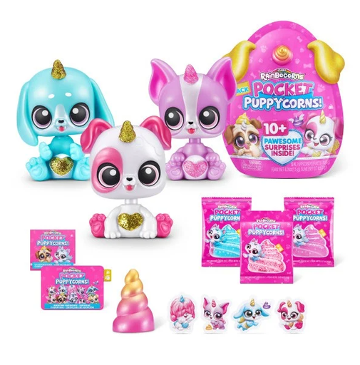 [ZU9284] Rainbocorns Pocket Puppy Corns Sorpresa Set de 3 3a+ ( Surtido 4 Se venden por Separado )