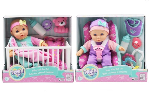 [GIG22118] Bebé con Cama o Silla Accesorios Dream Collection 25cm Surt/2 2a+
