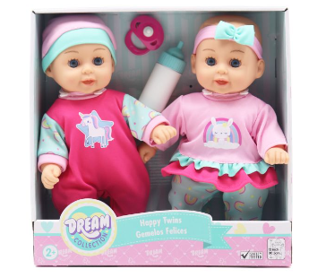 [GIG22206] Bebés Gemelos Felices Set de 2 30,5cm 2a+