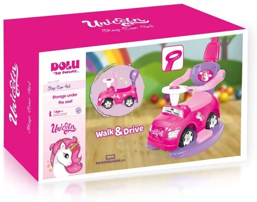 [DO2537] Carro Montable 4en1 Unicornio Rosado 12m+