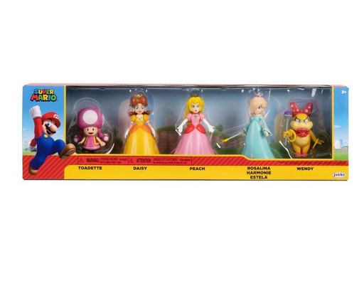 [JP413714] Figuras Nintendo Super Mario Bross Set/5 3a+ ( Toadette-Daisy-Peach-Rosalina y Wendy)