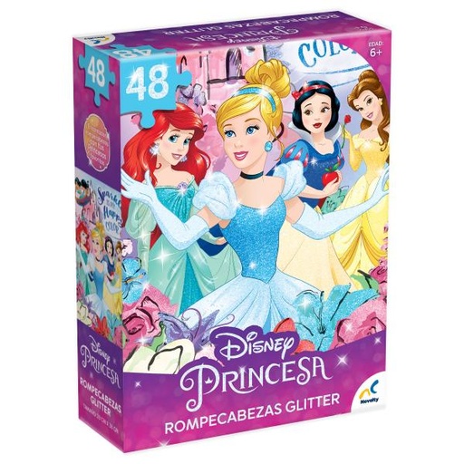 [PIJCA3095] Rompecabezas Gliter de Disney Princesas 48 Pzs 3a+