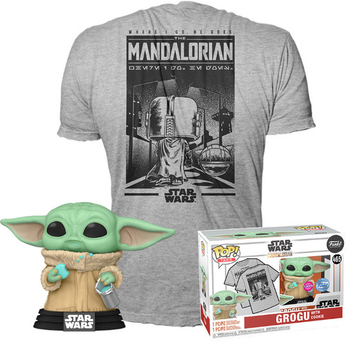 [FK63621] Camiseta Star Wars Mandalorian con Funko Pop! Grogu S Unisex
