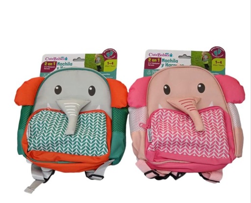 [AC21192010] Mochila y Harness 2en1 Figura de Elefante   1-4 Años /  Surtido 2 - Se venden por separado