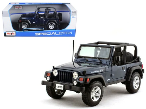 [MB31663A] Carro 1:18 Jeep Wrangler Rubicon Azul 3a+ (316633)