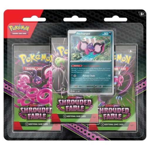 [CD85999] Cartas para Intercambio Pokémon Blister 3 Sobres x10 + 1 gratis 6a+ Shrouded Fable