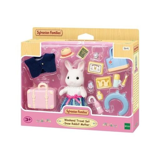 [EH05641] Familias Sylvanianas Set de Viaje de Fin de Semana Madre Conejo Nieve 3a+ "Ternurines"