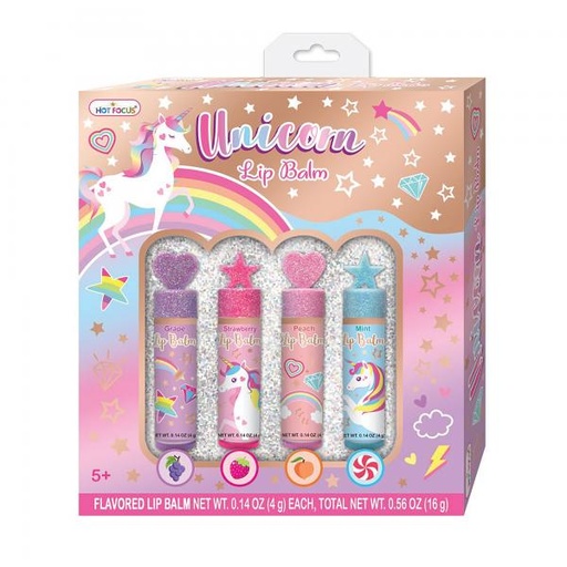 [HF089UC] Bálsamo Labial de Unicornio Set de 4 5a+