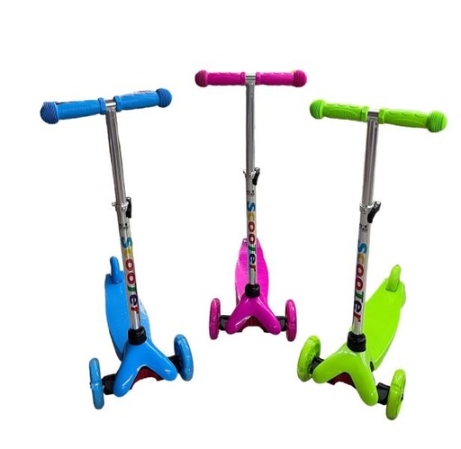 [YXWM881] Scooter 3 Ruedas en Color Rosado-Negro y Verde Surt/3 3a+Máx 70Kg (445672)