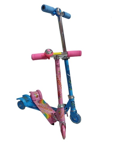 [YXWYS03] Scooter de Aluminio 3 Ruedas con Luz RosadoAzul 3a+