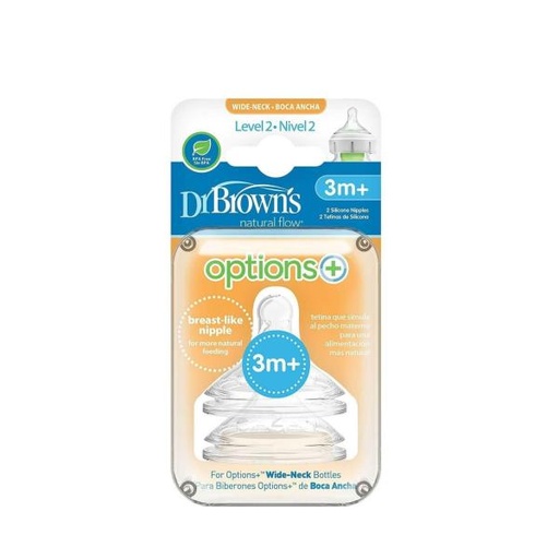 [DRWN2201] Dr. Browns - Tetinas Ancho 3 Meses
