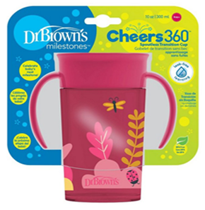 [DRTC11001] Dr. Browns - Vaso de Transición Tipo 360 10 oz Rosa Ladybug