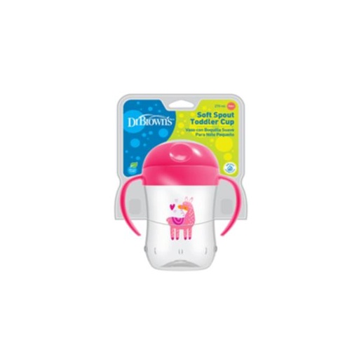 [DRTC91024] Dr. Browns -  Vaso de Transición con Boquilla Suave 9 oz Rosa