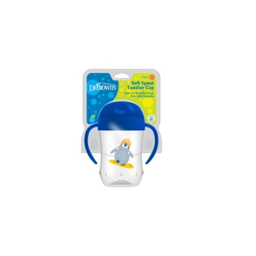 [DRTC91025] Dr. Browns - Vaso de Transición con Boquilla Suave 9 oz Azul