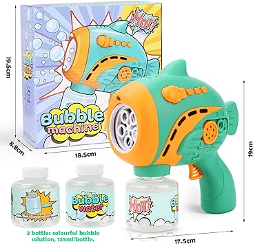 [WWA228] Lanzador de Burbujas Verde  con Luz y Sonido 3A+ (450522)