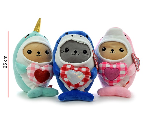 [PT8165] Peluches Disfraces Marinos 25cm 24m+ ( Surtido de 3 Se venden por Separado )