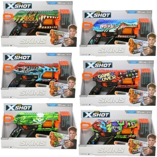 [ZU36561] Lanzadores X-Shot Griefer Camo Skins 8a+ ( Surtido de 6 - Se venden por Separado )