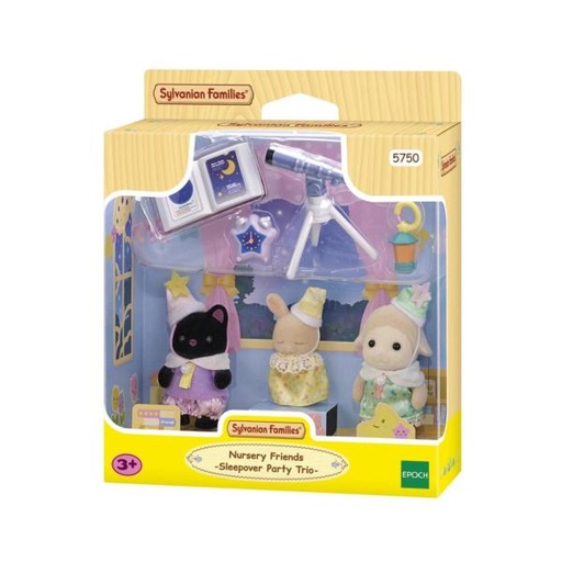 [EH05750] Familias Sylvanian Amigos de la Guardería Trío de Fiesta de Pijamas  3a+