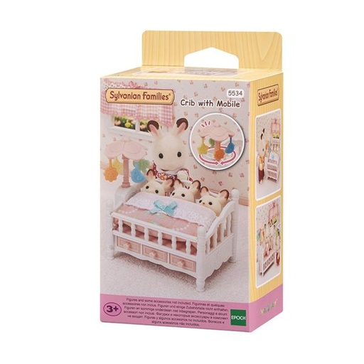 [EH05534] Familias Sylvanianas Cuna con Móvil para Trillizos 3a+ "Ternurines"