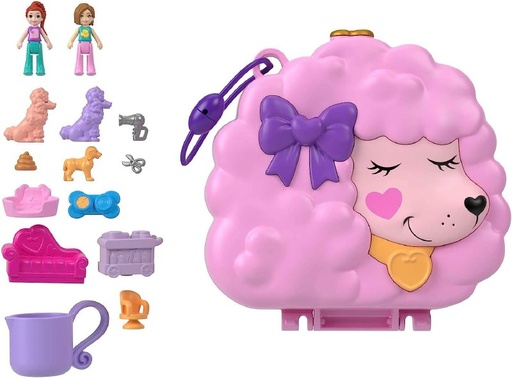 [MTHKV35] Polly Pocket estuche de Poodle  4a+