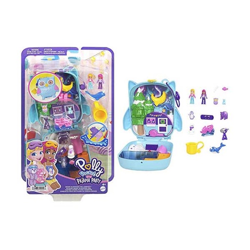 [MTHKV37] Polly Pocket estuche de Buho pijama party 4a+
